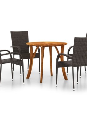 VidaXL 5-delige Tuinset bruin