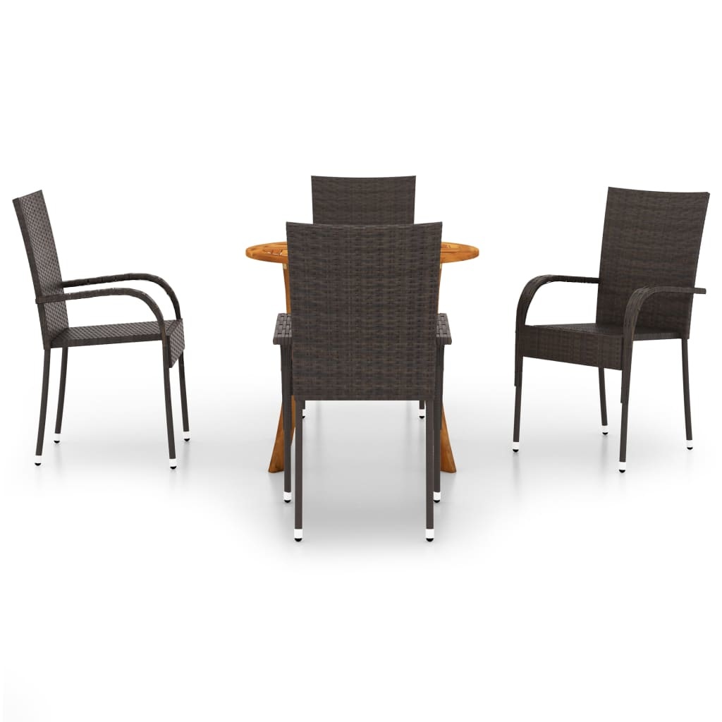 VidaXL 5-delige Tuinset bruin