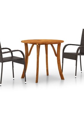 VidaXL 3-delige Tuinset bruin