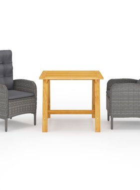 VidaXL 3-delige Tuinset grijs