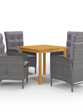 VidaXL 5-delige Tuinset grijs