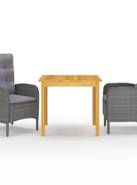 VidaXL 3-delige Tuinset grijs