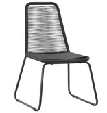 VidaXL 5-delige Tuinset PVC-rattan zwart