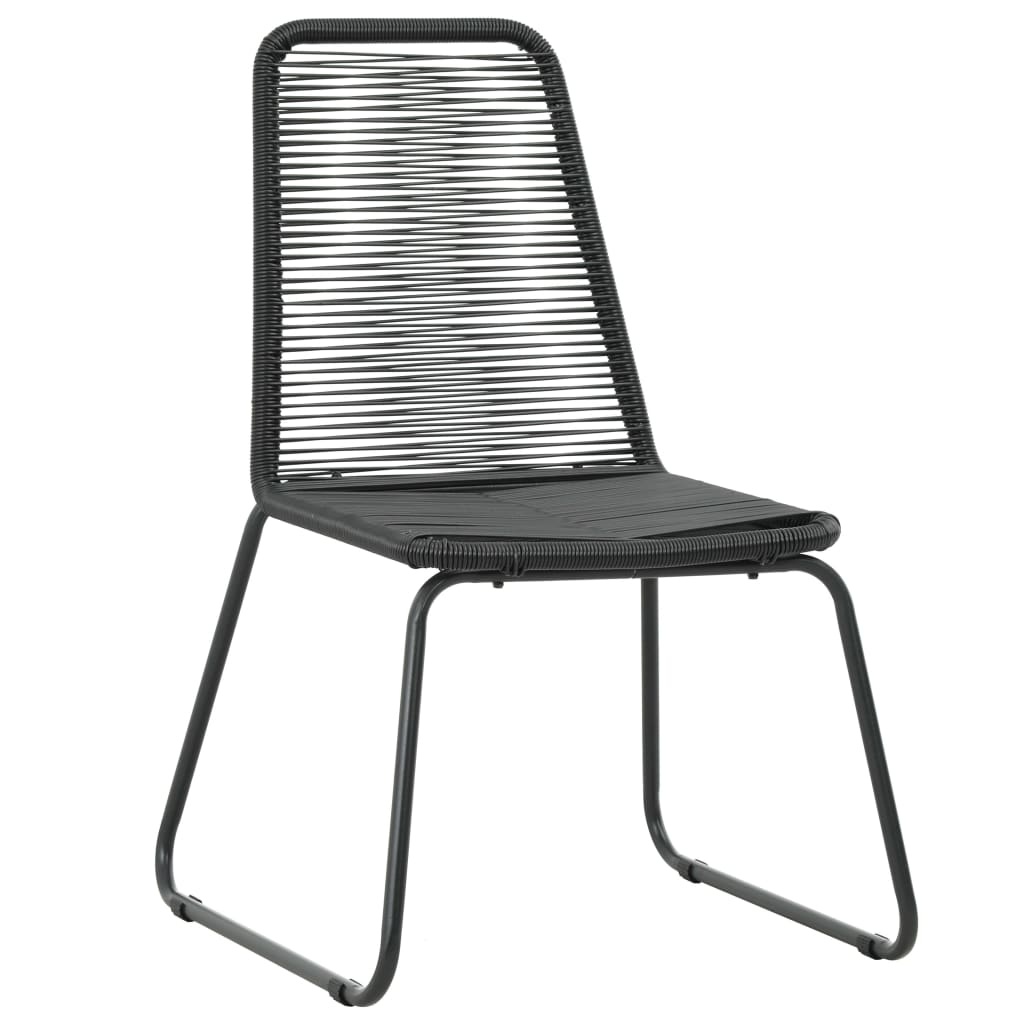 VidaXL 5-delige Tuinset PVC-rattan zwart