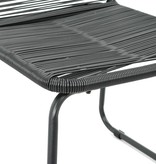 VidaXL 5-delige Tuinset PVC-rattan zwart
