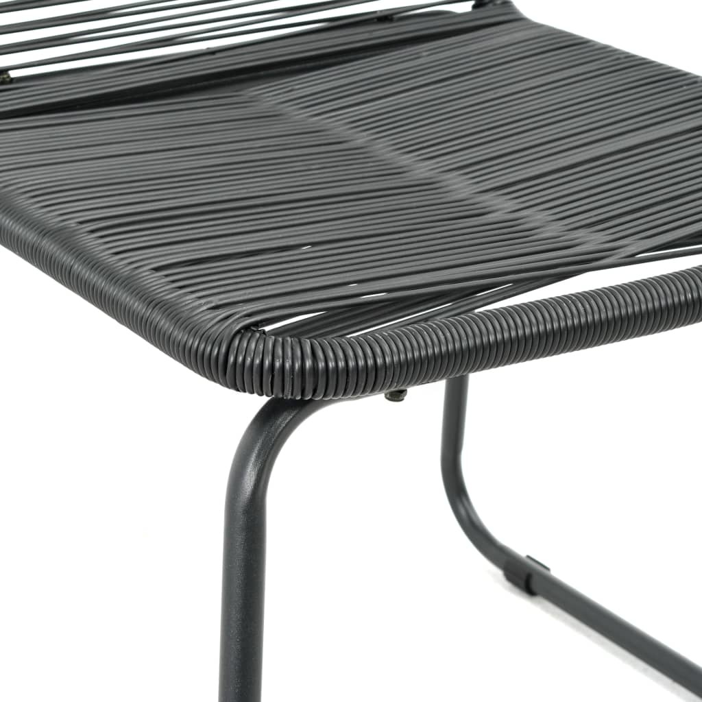 VidaXL 5-delige Tuinset PVC-rattan zwart