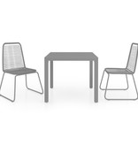 VidaXL 3-delige Tuinset PVC-rattan zwart