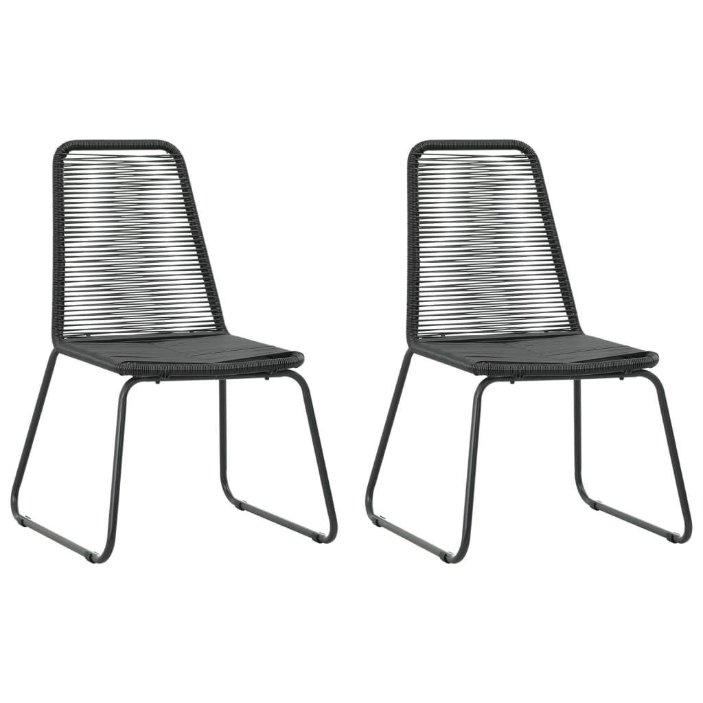 VidaXL 3-delige Tuinset PVC-rattan zwart