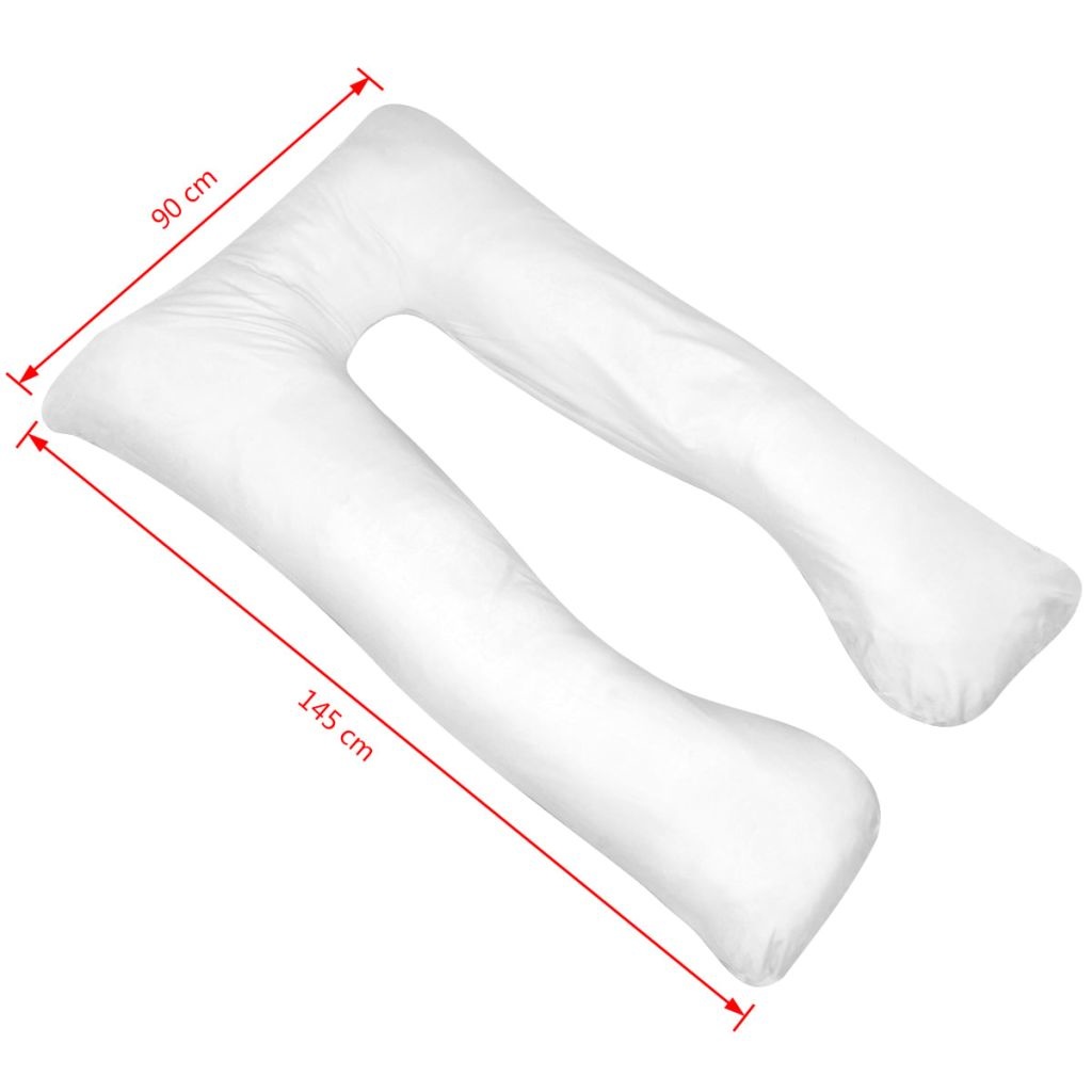 VidaXL Zwangerschapskussen 90x145 cm Wit