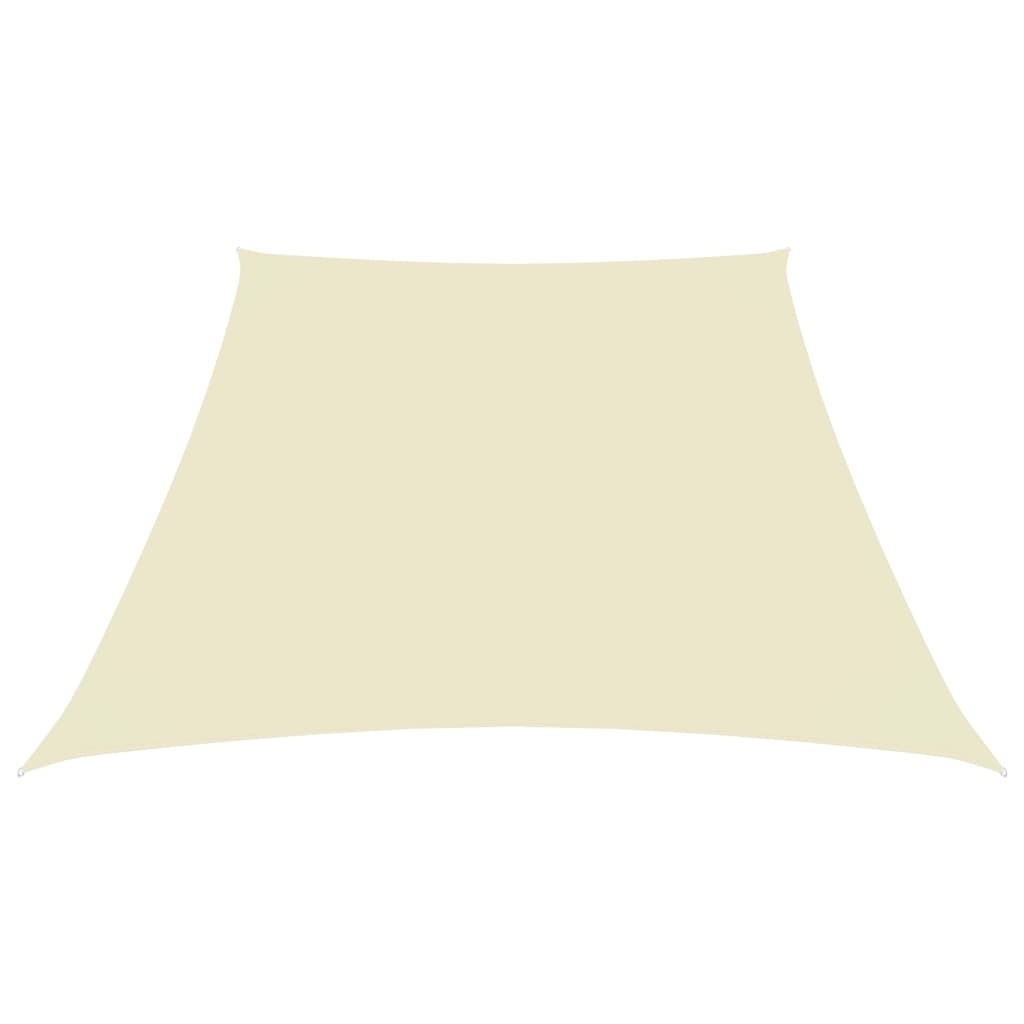 VidaXL Zonnescherm trapezium 3/4x2 m oxford stof crèmekleurig