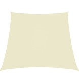 VidaXL Zonnescherm trapezium 3/4x3 m oxford stof crèmekleurig