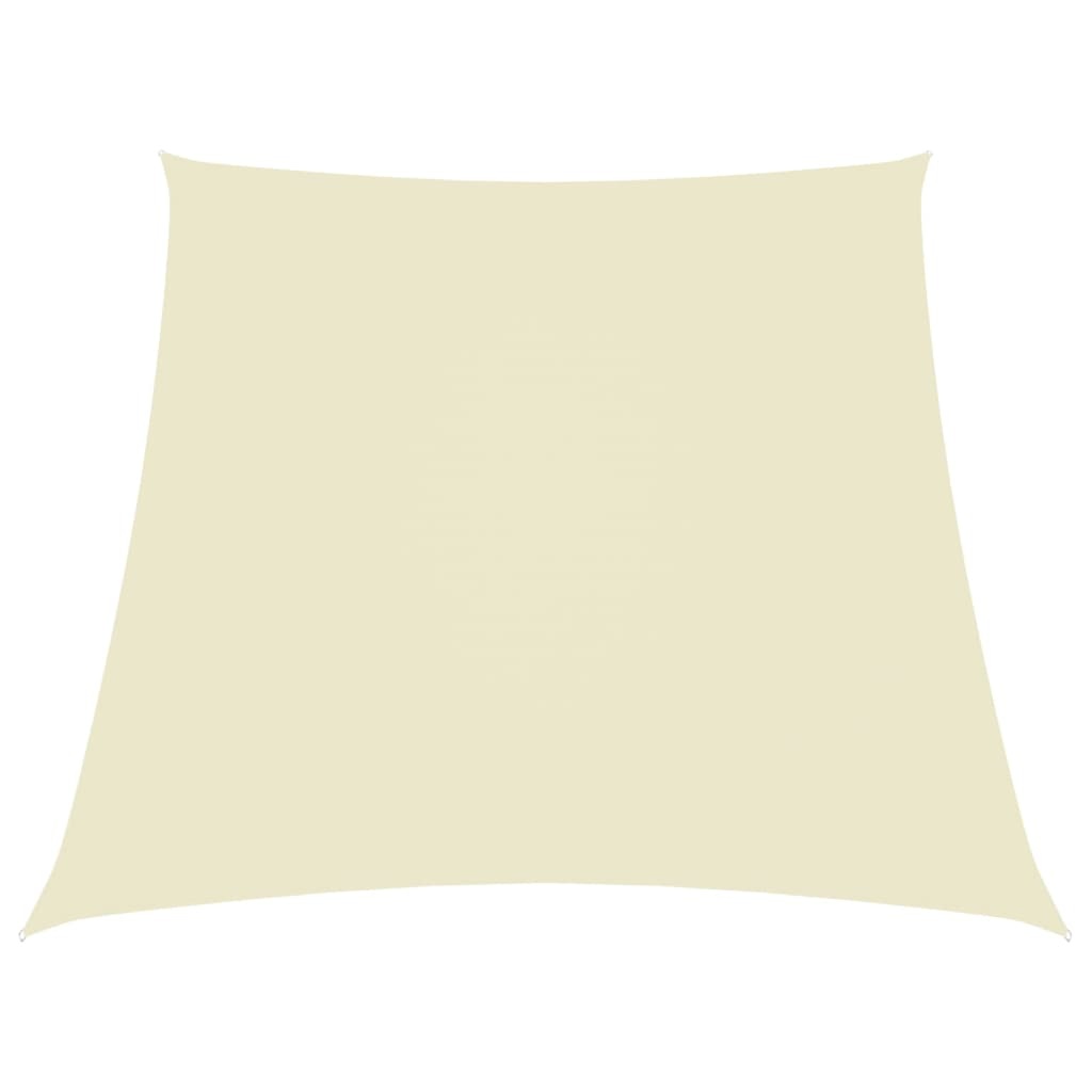 VidaXL Zonnescherm trapezium 3/4x3 m oxford stof crèmekleurig