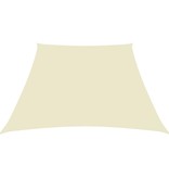 VidaXL Zonnescherm trapezium 4/5x3 m oxford stof crèmekleurig