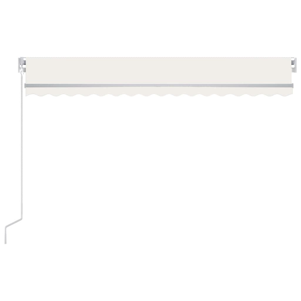 VidaXL Luifel handmatig uittrekbaar 400x350 cm crèmekleurig