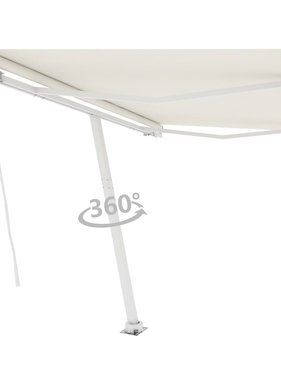 VidaXL Luifel vrijstaand automatisch 300x250 cm crèmekleurig