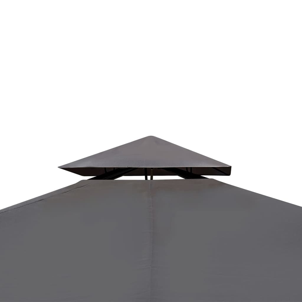 VidaXL Tuinpaviljoen met dak 3x3 m donkergrijs