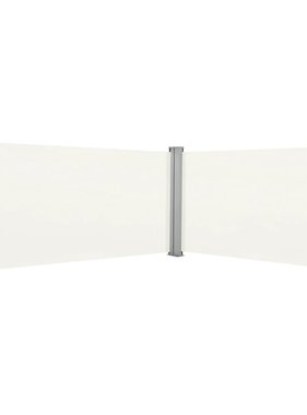 vidaXL Windscherm uittrekbaar 160x600 cm crème