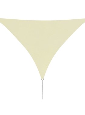 vidaXL Zonnescherm driehoekig 3,6x3,6x3,6 m oxford stof crèmewit