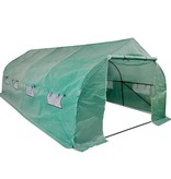 vidaXL Tuinkas walk-in draagbare polytunnel met stalen frame 18 m²