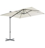 vidaXL Zweefparasol met stalen paal 250x250 cm zandkleurig