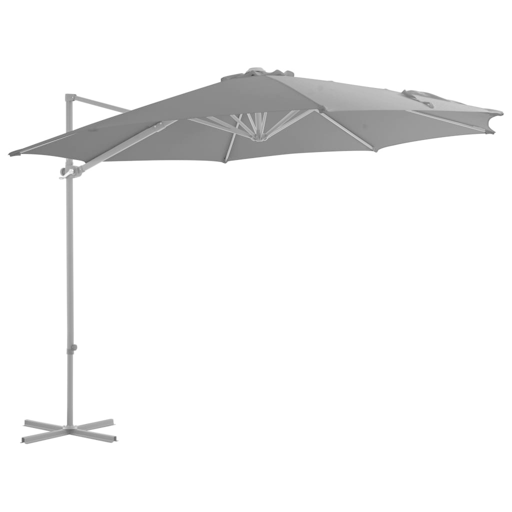 vidaXL Zweefparasol met stalen paal 300 cm antraciet