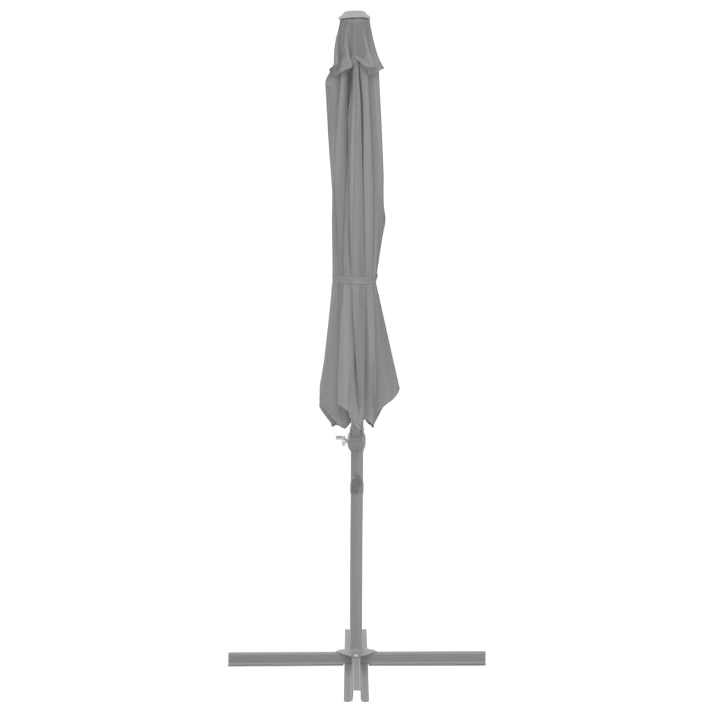 vidaXL Zweefparasol met stalen paal 300 cm antraciet