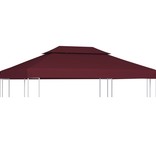 VidaXL Prieeldak 2 lagen 4x3m 310 g/m² bordeaux