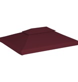 VidaXL Prieeldak 2 lagen 4x3m 310 g/m² bordeaux