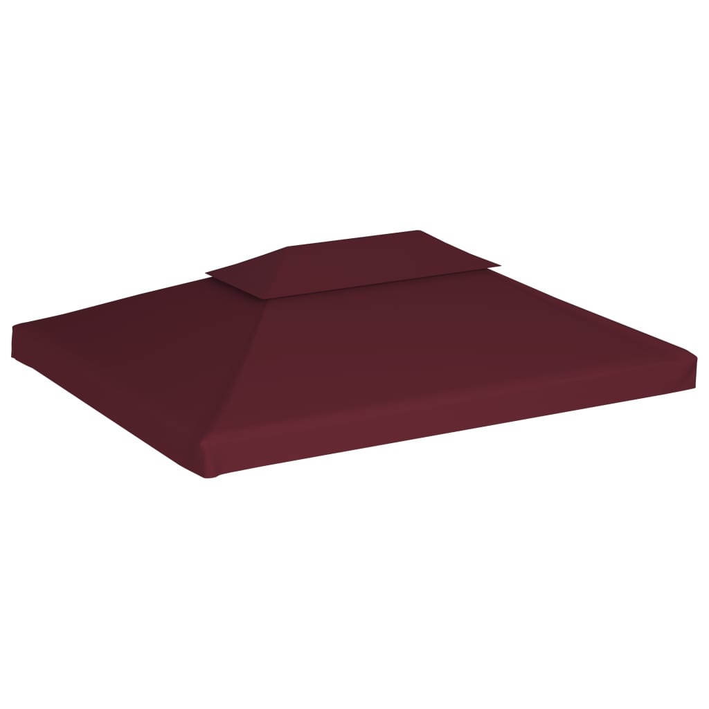 VidaXL Prieeldak 2 lagen 4x3m 310 g/m² bordeaux