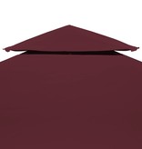 VidaXL Prieeldak 2 lagen 4x3m 310 g/m² bordeaux