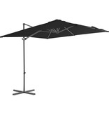 vidaXL Zweefparasol met stalen paal 250x250 cm zwart