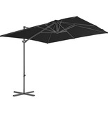 vidaXL Zweefparasol met stalen paal 250x250 cm zwart