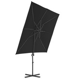 vidaXL Zweefparasol met stalen paal 250x250 cm zwart