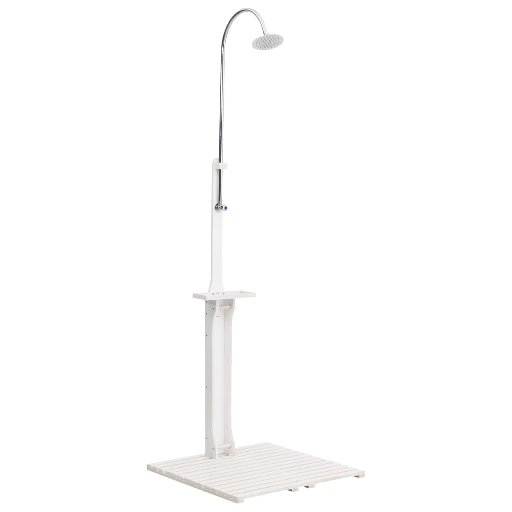 VidaXL Tuindouche hout wit