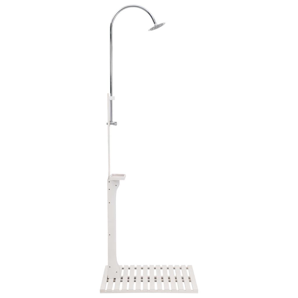VidaXL Tuindouche hout wit
