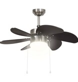 VidaXL Plafondventilator met lamp 76 cm donkerbruin