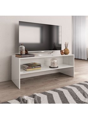 vidaXL Tv-meubel 100x40x40 cm spaanplaat hoogglans wit