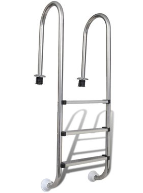 vidaXL Zwembadladder met 3 sporten 120 cm roestvrij staal 304