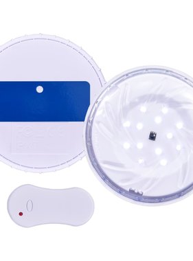 VidaXL Zwembadlamp dompelbaar drijvend LED met afstandsbediening wit