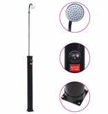 VidaXL Buitendouche solar 8 L 215 cm zwart