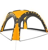 vidaXL Partytent met LED en 4 zijwanden 3,6x3,6x2,3 m geel