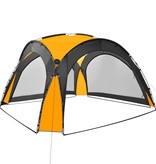 vidaXL Partytent met LED en 4 zijwanden 3,6x3,6x2,3 m geel