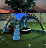 VidaXL Partytent met LED en 4 zijwanden 3,6x3,6x2,3 m blauw
