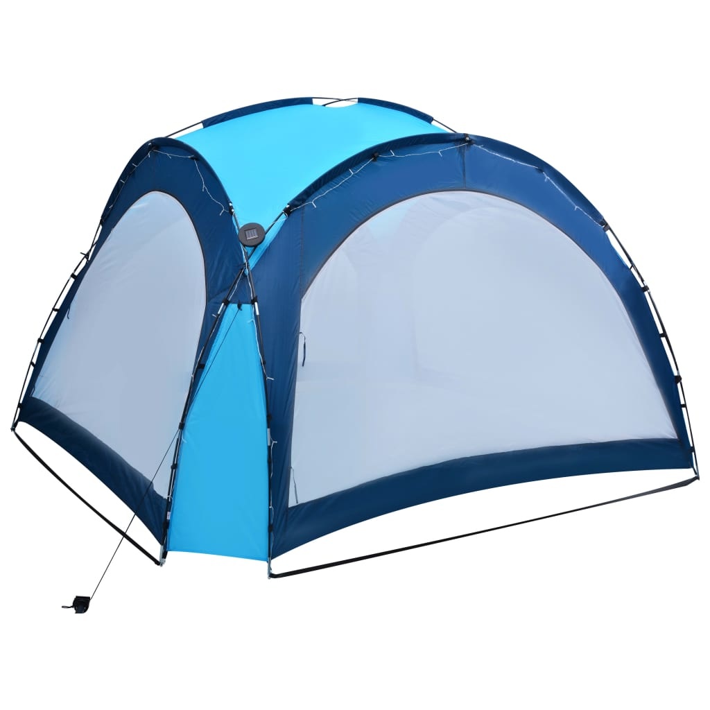 vidaXL Partytent met LED en 4 zijwanden 3,6x3,6x2,3 m blauw