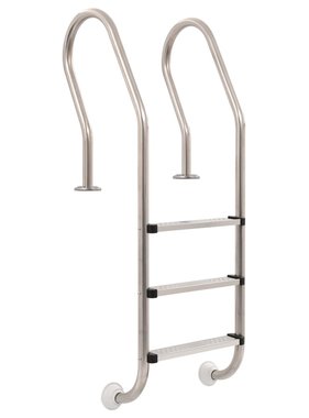 vidaXL Zwembadladder met 3 sporten 120 cm roestvrij staal 304