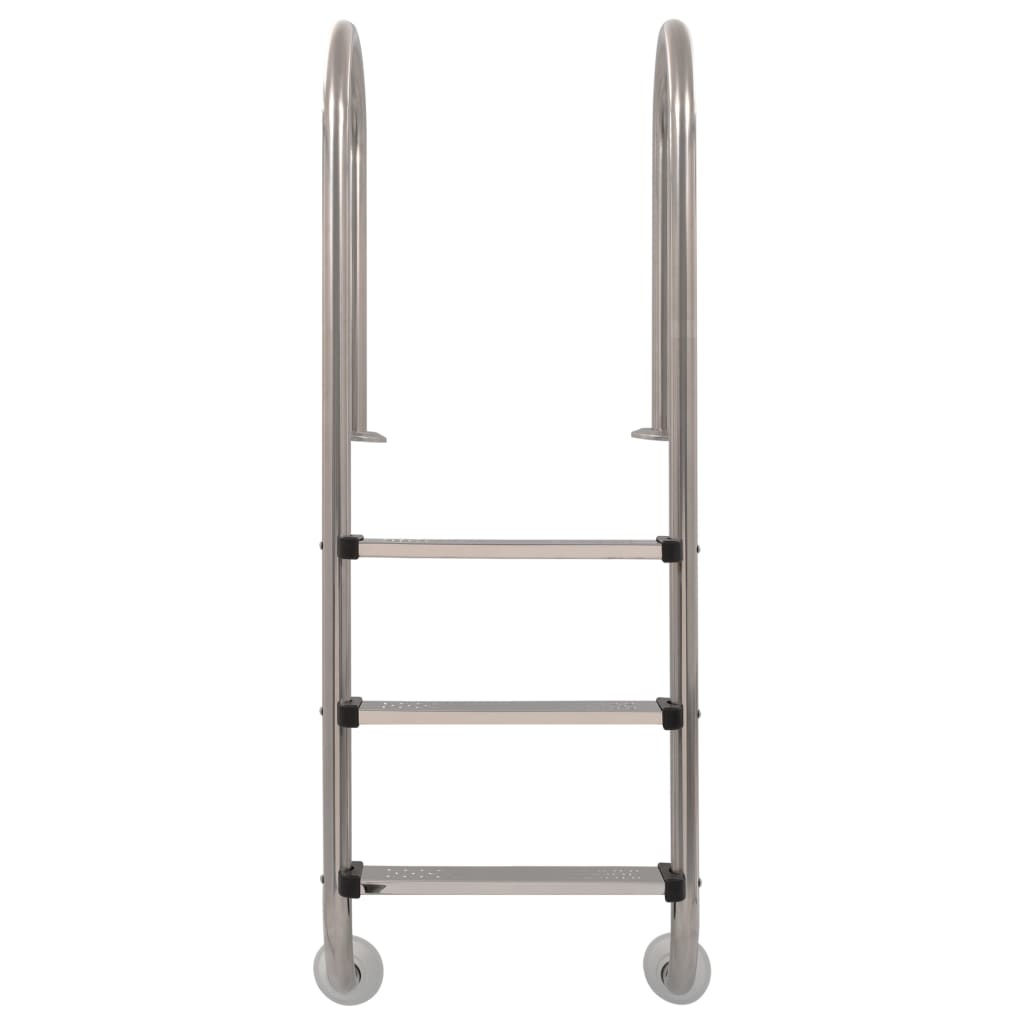 vidaXL Zwembadladder met 3 sporten 120 cm roestvrij staal 304