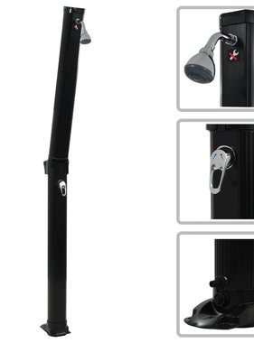 VidaXL Solar douche inklapbaar 23 L 214 cm zwart