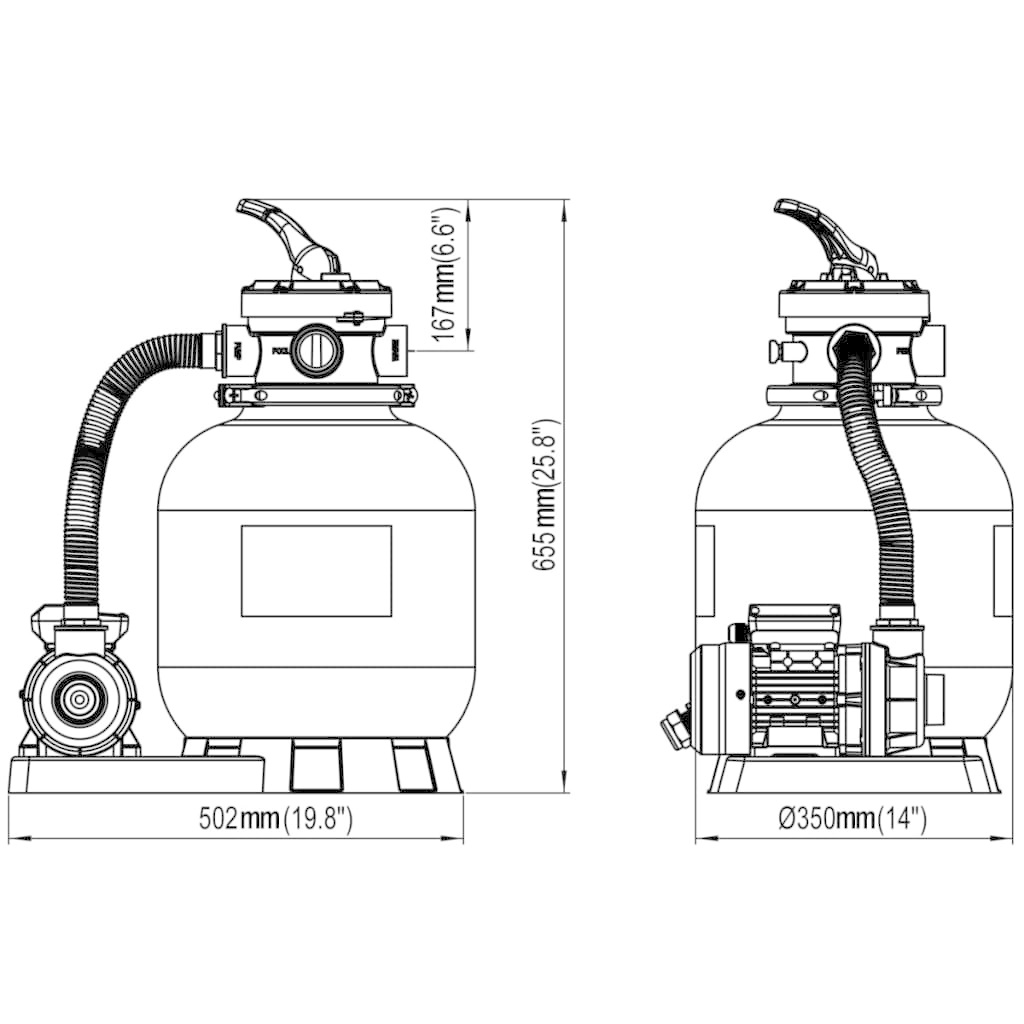 vidaXL Zandfilterpomp 600 W 17000 L/u