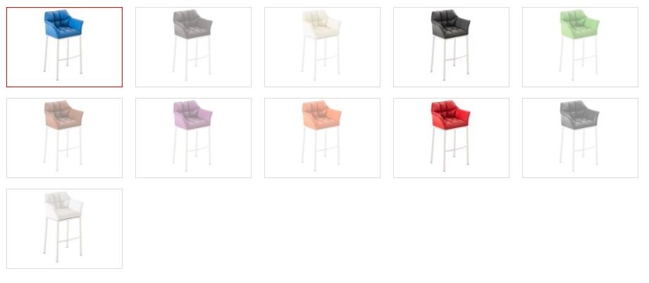 KantoormeubelenPlus Barkruk Sarpsborg Kunstleer met 4-poots frame W