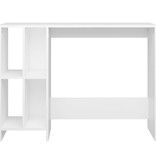 VidaXL Bureau 102,5x35x75 cm spaanplaat wit